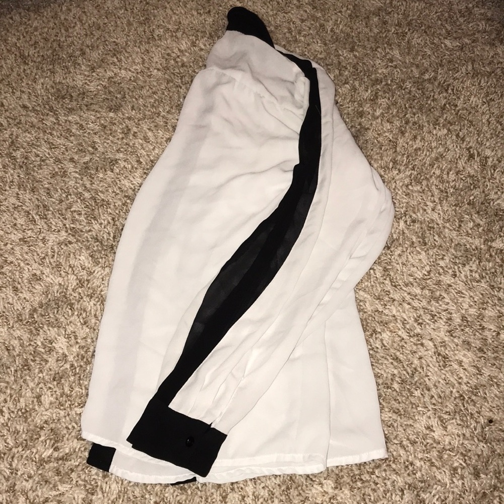 Chiffon long sleeve button down